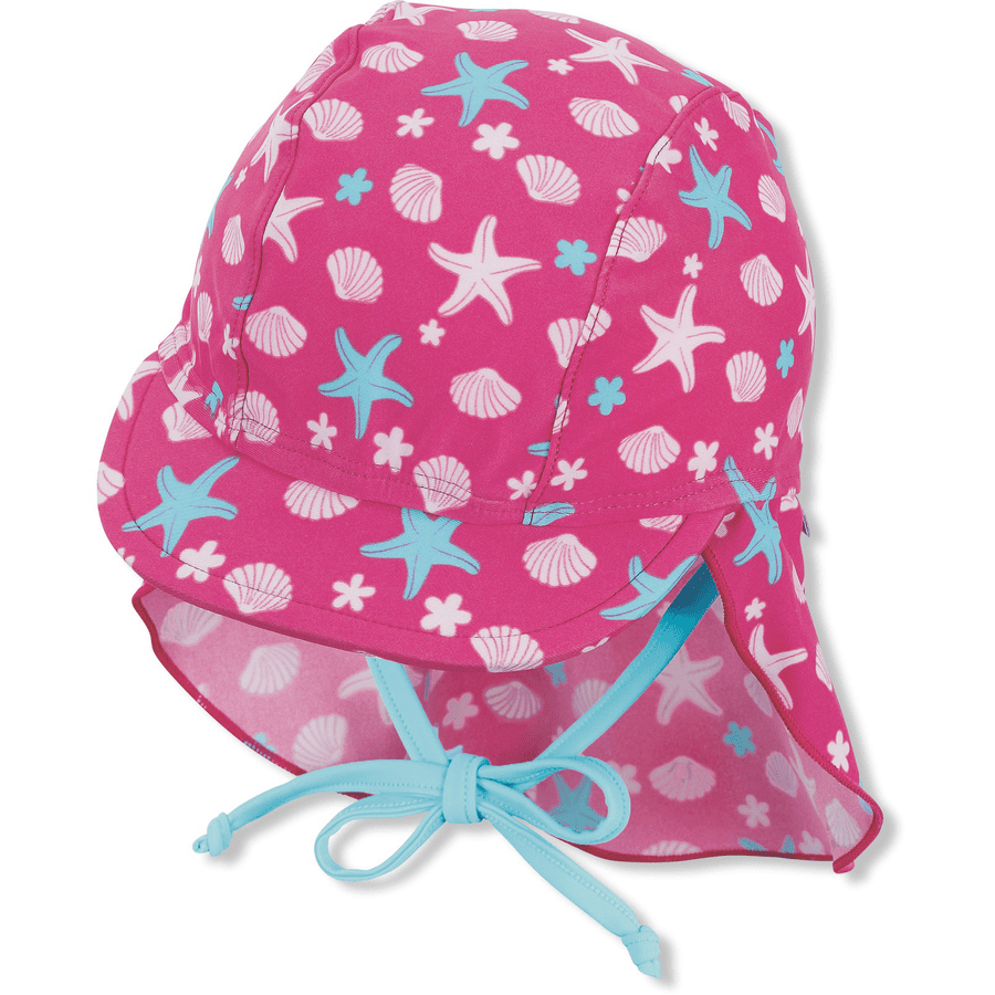 Sterntaler casquette à visière avec protection du cou magenta