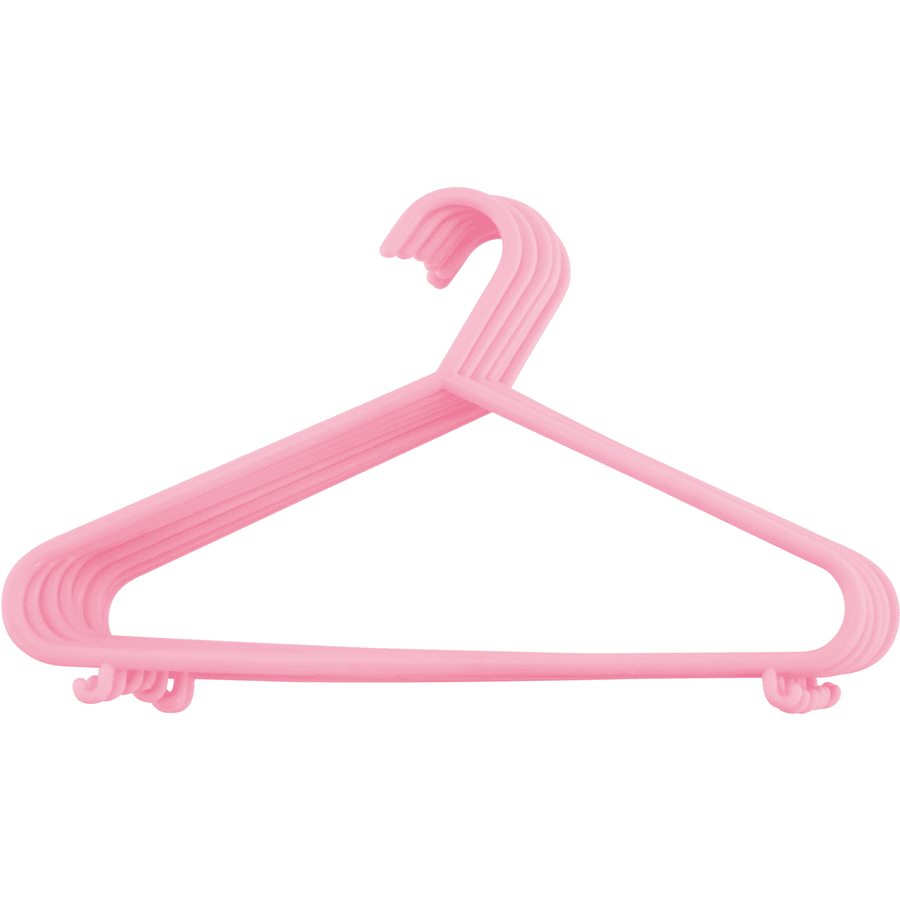 bieco Kleiderbügel aus Kunststoff 8 Stück rosa
