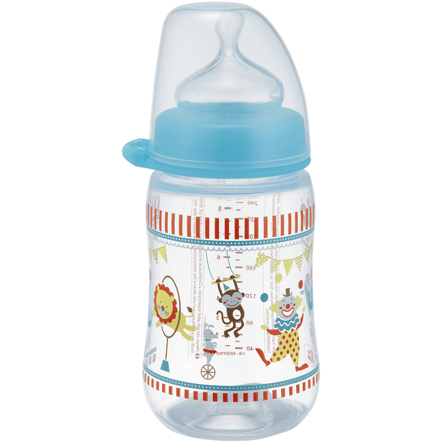 nip Girl Wide-hals fles PP 260 ml siliconen speenmelk maat 0+ circus jongen