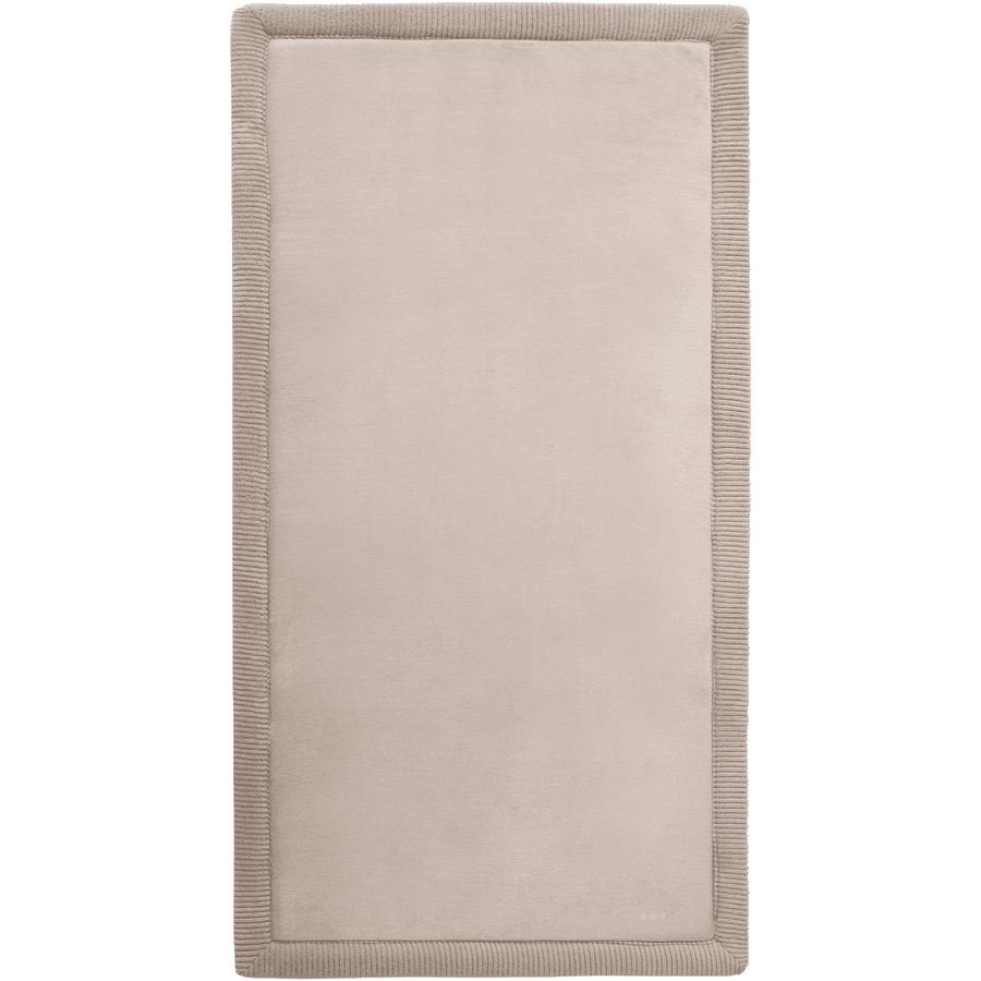 Hakuna Matte Alfombra de juego de terciopelo para bebé 80 x 150 cm, beige