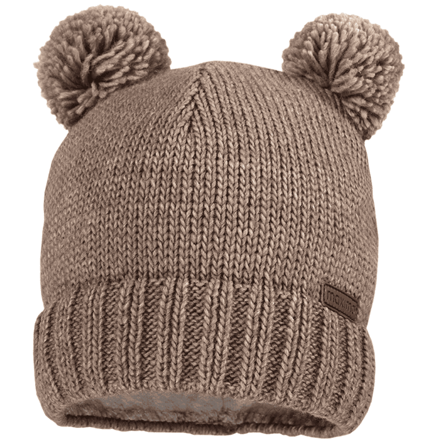 Maximo Bonnet Pompons marron chiné 