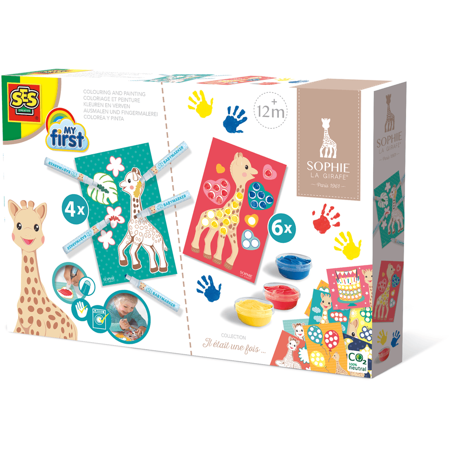 SES Creativ e® Sophie la girafe - farvelægning og fingermaling