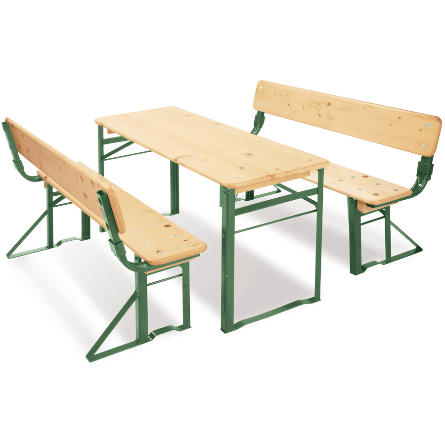 PINOLINO Set de mesa y bancos Sepp con respaldo