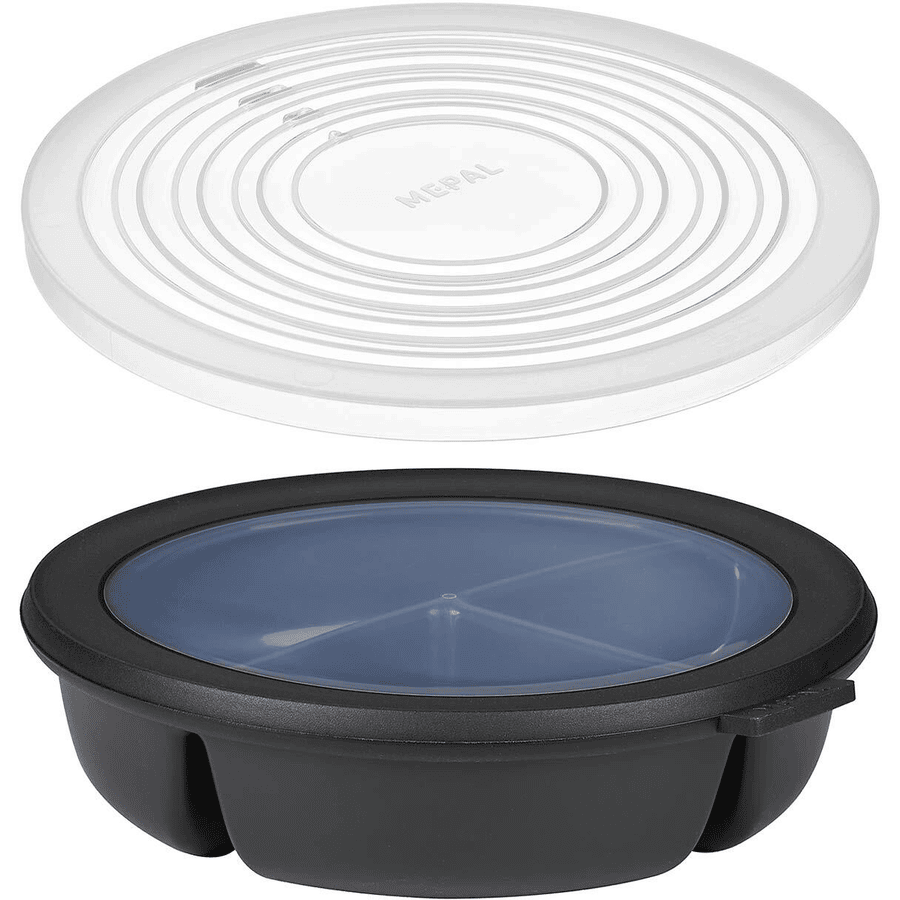 Mepal Bento Bowl mit Mikrowellendeckel Cirqula 250 + 250 + 500 ml schwarz