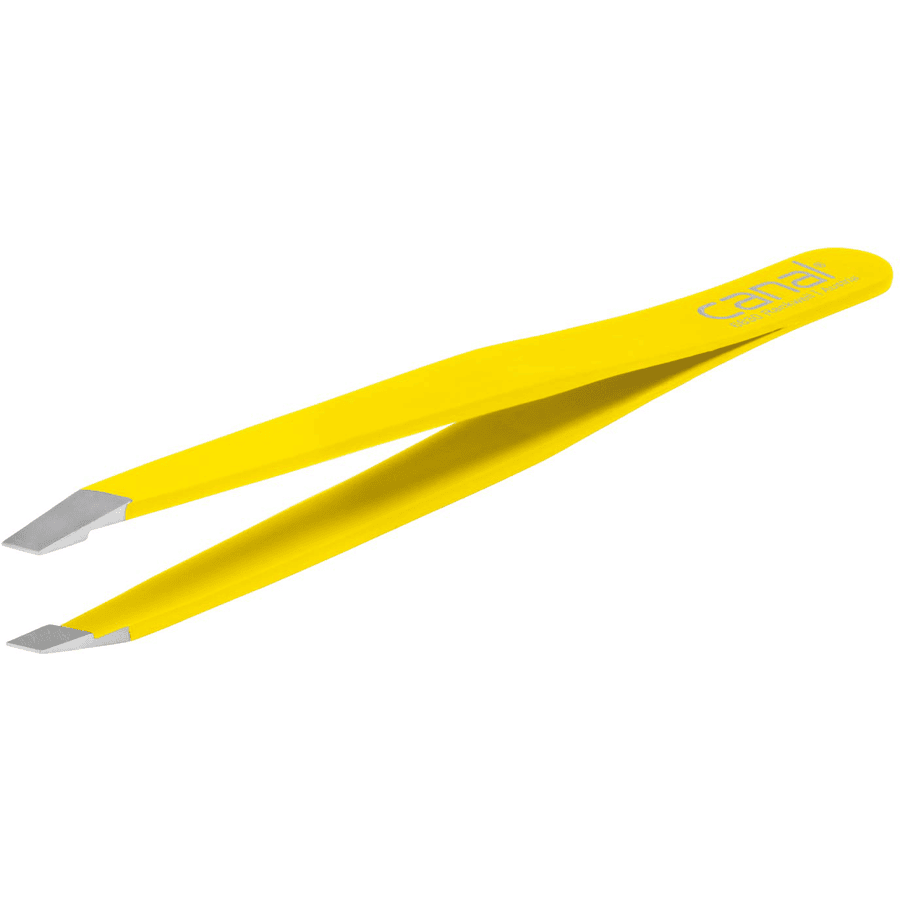 canal® Haarpinzette schräg, gelb rostfrei 9 cm
