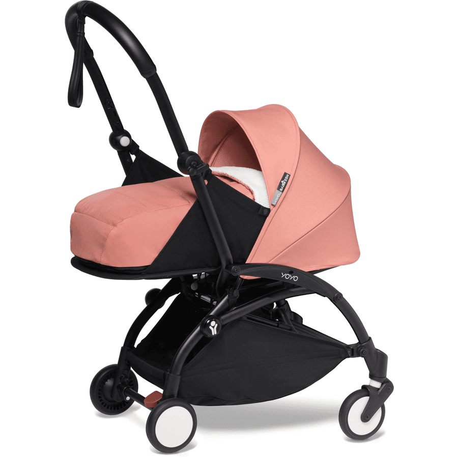 BABYZEN Kinderwagen YOYO2 0+ Black mit Neugeborenenaufsatz Ginger