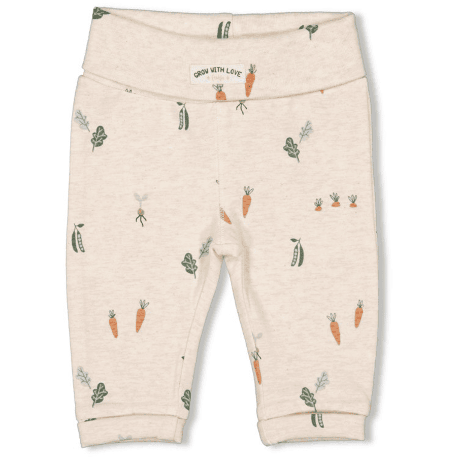 Feetje Pantalones Slip-on Eat Your Veggies Off white melange