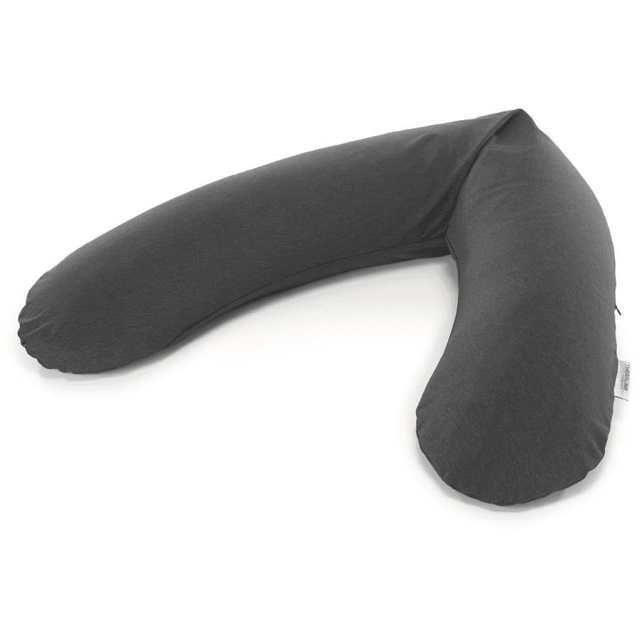 THERALINE Housse de coussin d'allaitement Original mélange anthracite collection bambou