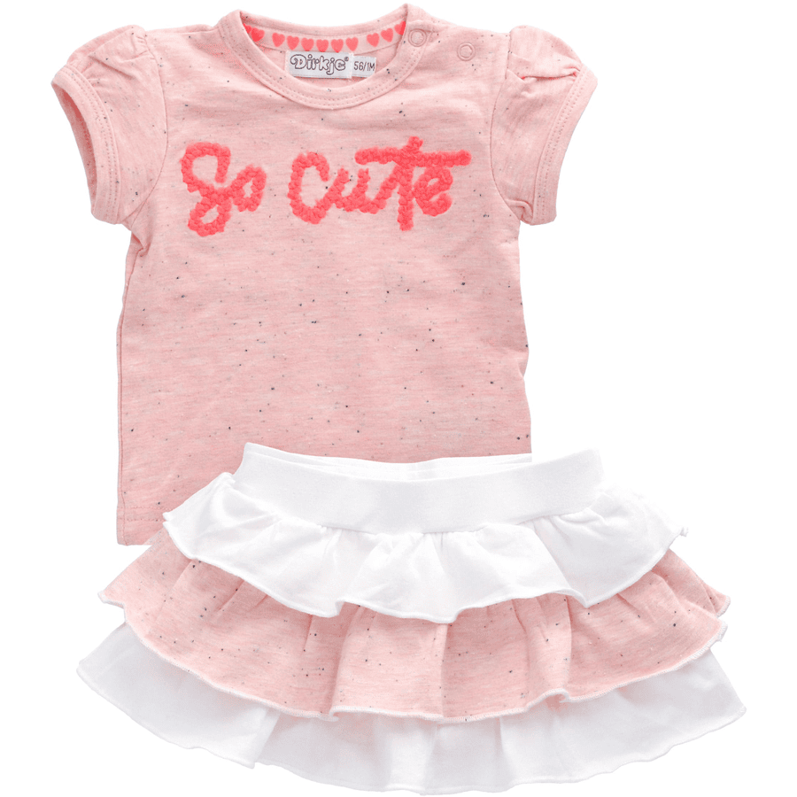 Dirkje 2tlg Set Shirt + Hose Frühling, Sommer weiß rosa