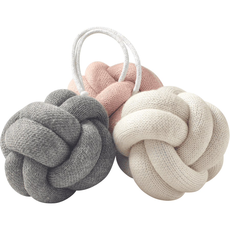 Nordic Coast Company Baby Gym Knot Sæt, Pink-Grey-Nature