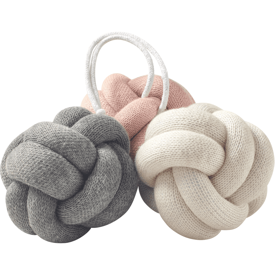 Nordic Coast Company Baby Gym Knot Set, Pink-Grey-Nature