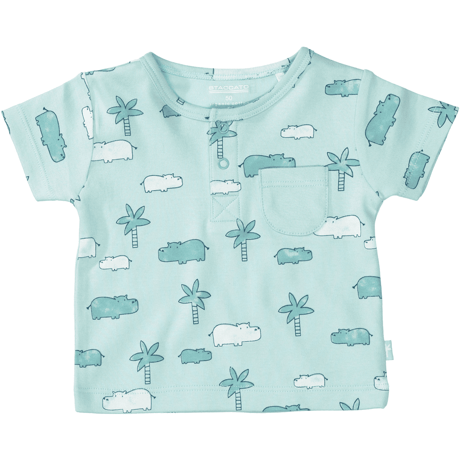 Staccato  T-shirt pastel mint mønstret