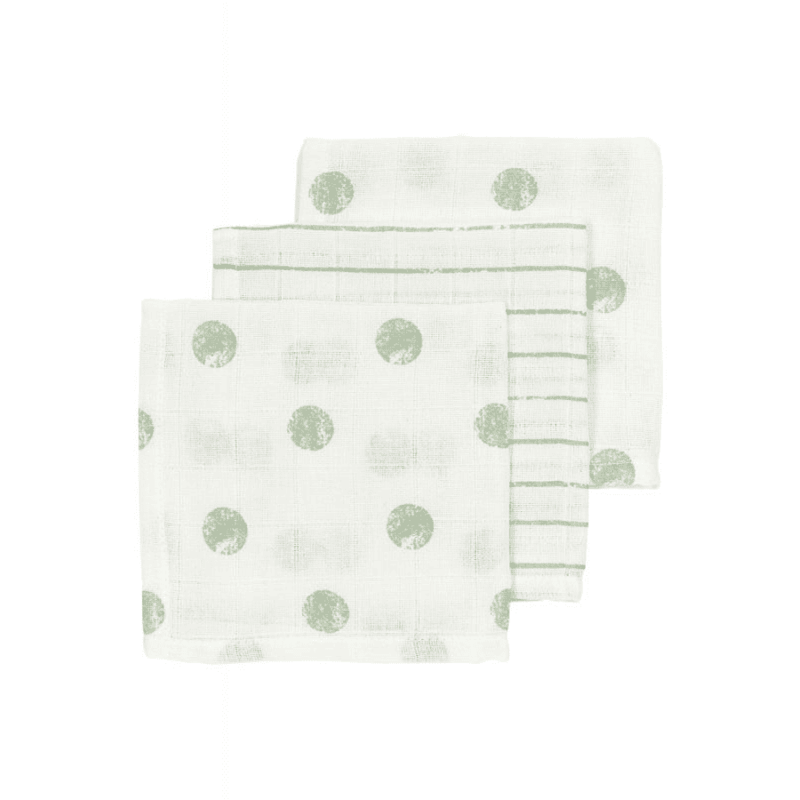 MEYCO Mullwindeln 3er-Pack Dot Stripe Soft Green