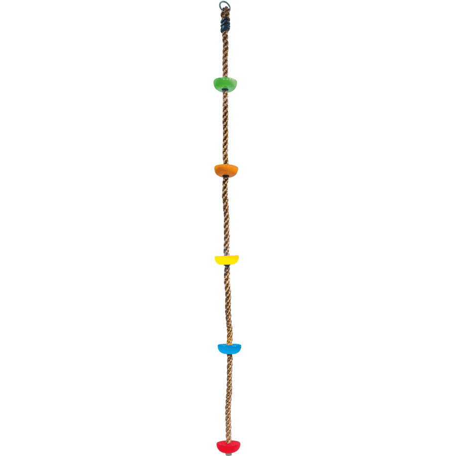 Bino Šplhací lano s barevnými dřevěnými stupni