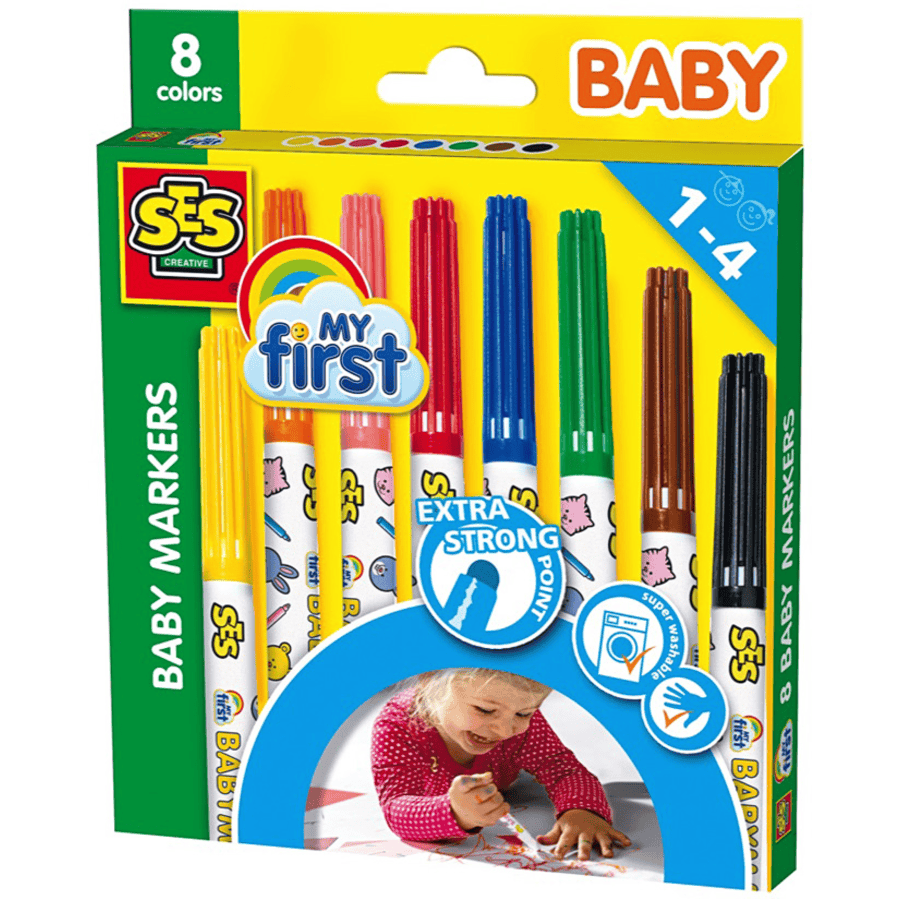 SES Creative® Min første Baby Marker, 8 farger