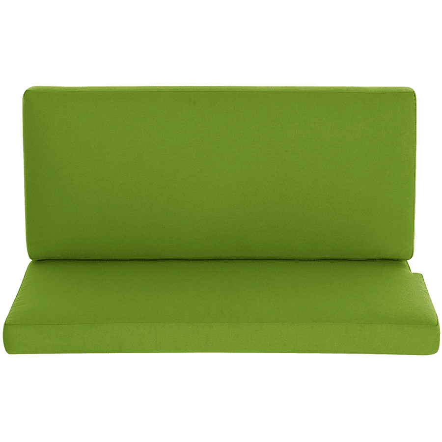 Zielona tapicerka fotela i oparcia Schardta dla jednostki zmiany garderoby Holly