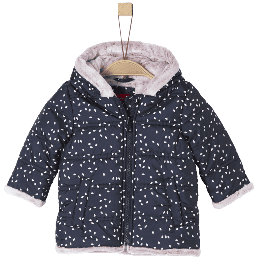 s.Oliver Girl s Manteau bleu foncé AOP