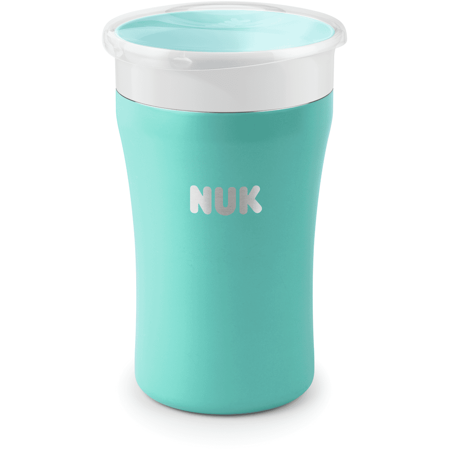 NUK Tazza Magic Cup in acciaio inox, con funzione termica, turchese