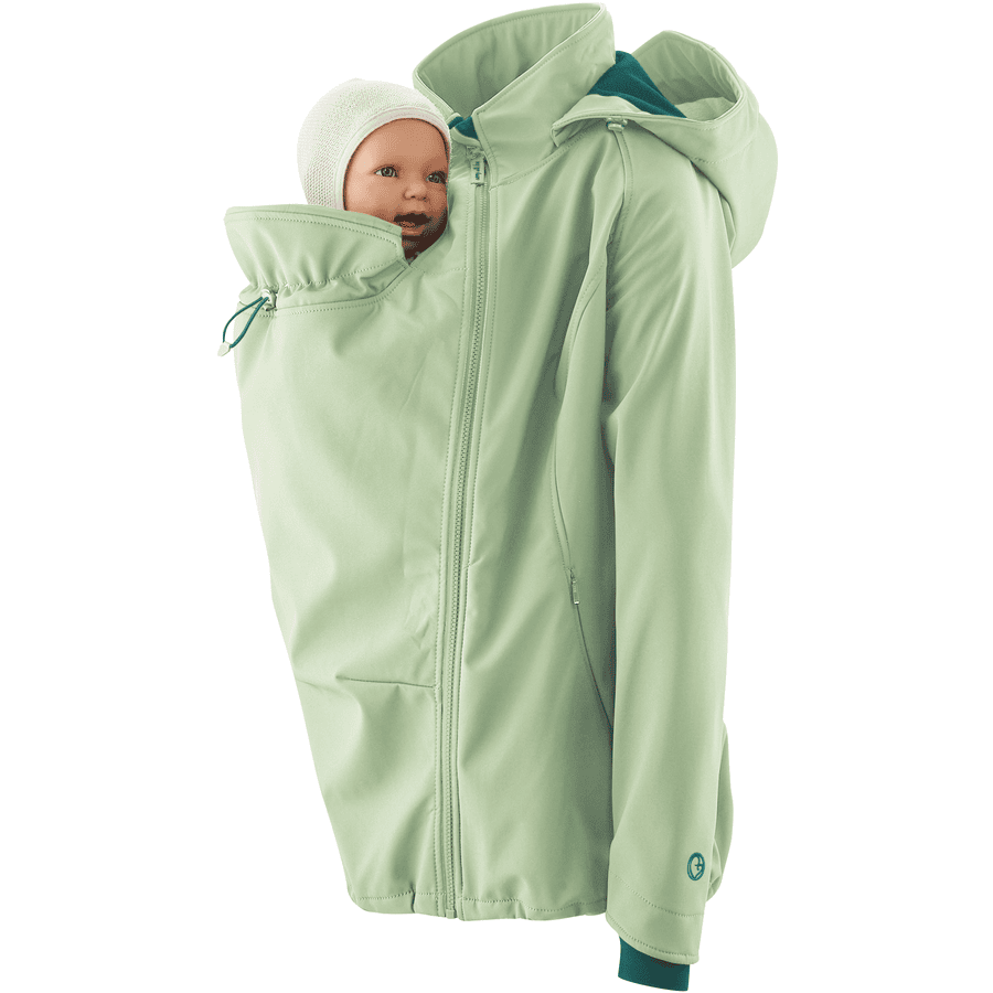 mamalila Giacca porta bebè in softshell, verde