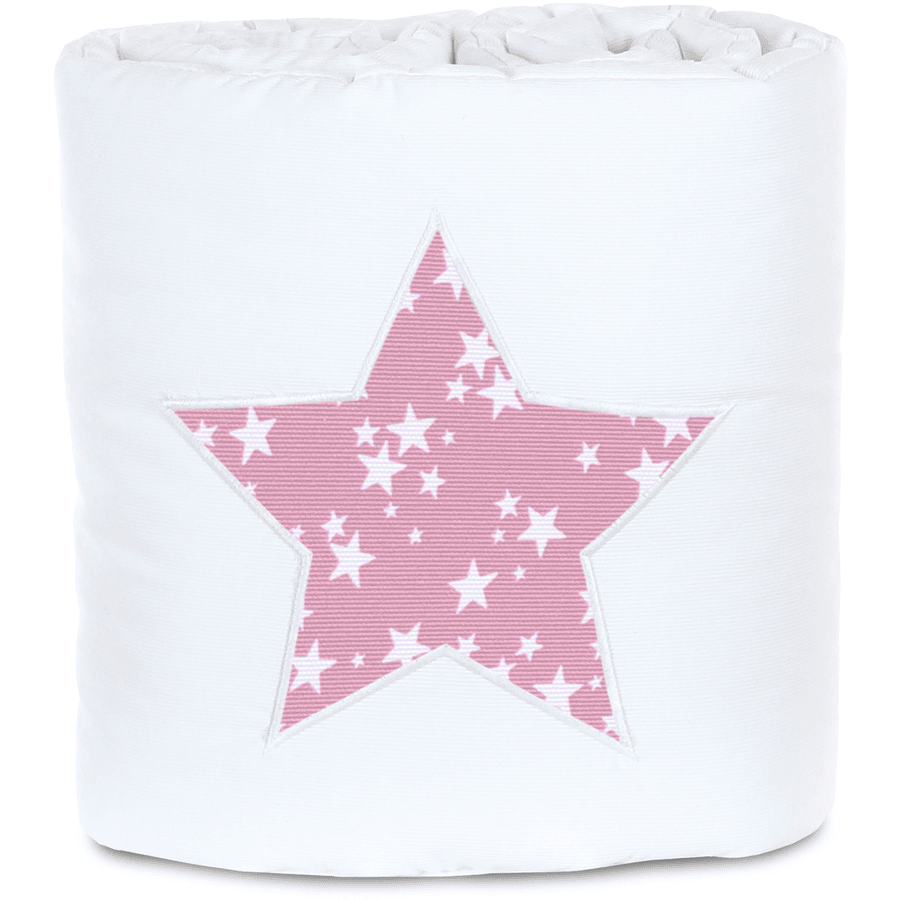babybay ® Nestchen Piqué geschikt voor model Maxi, Boxspring, Comfort en Comfort Plus, wit Applicatie ster bes sterren wit