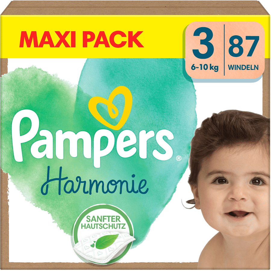 Pampers Harmonie blöjor storlek 3 midi, 6-10 kg, maxiförpackning (1x 87 blöjor)