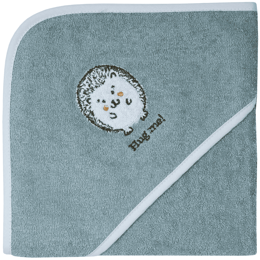 WÖRNER SÜDFROTTIER Ręcznik kąpielowy z kapturem jeż niebieski