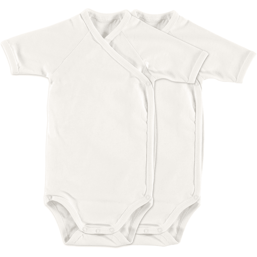 Alvi ® Kortærmet bodysuit 2-pack hvid + hvid