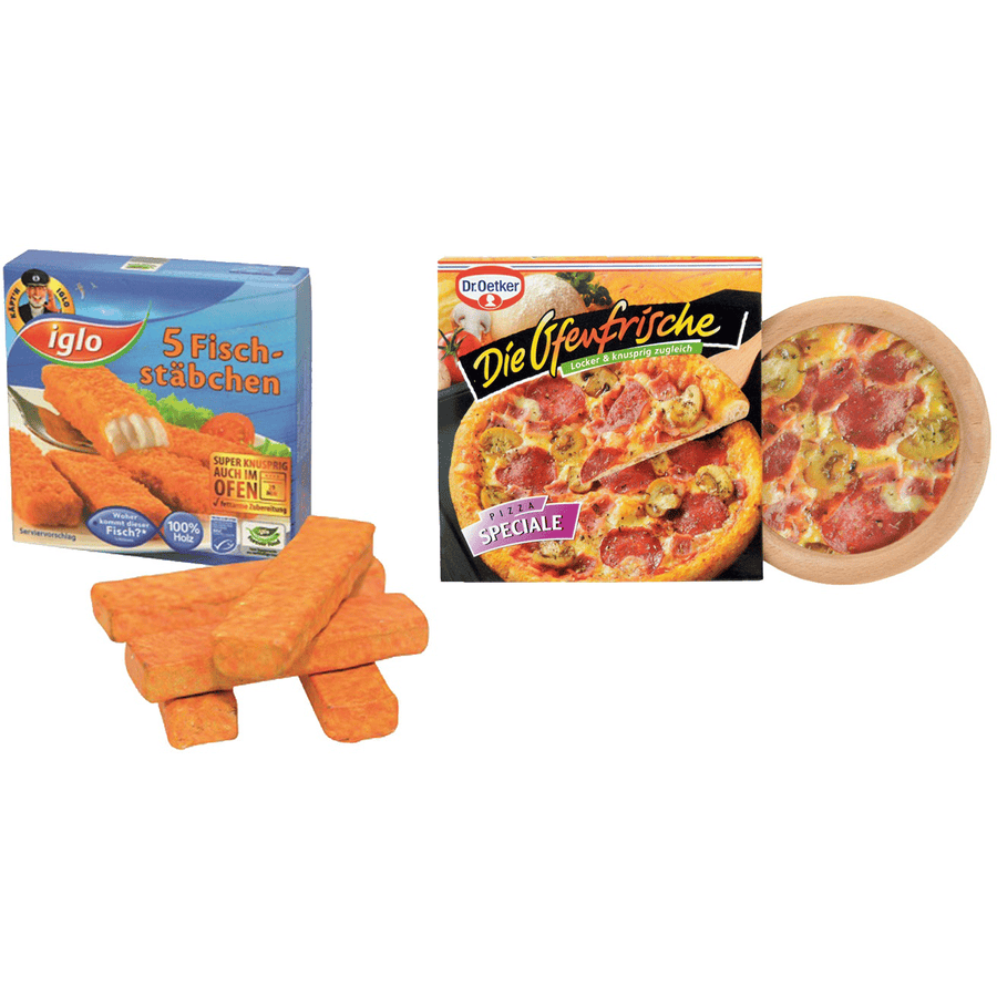 Tanner Dr. Oetker Pizza und Iglo Fischstäbchen
