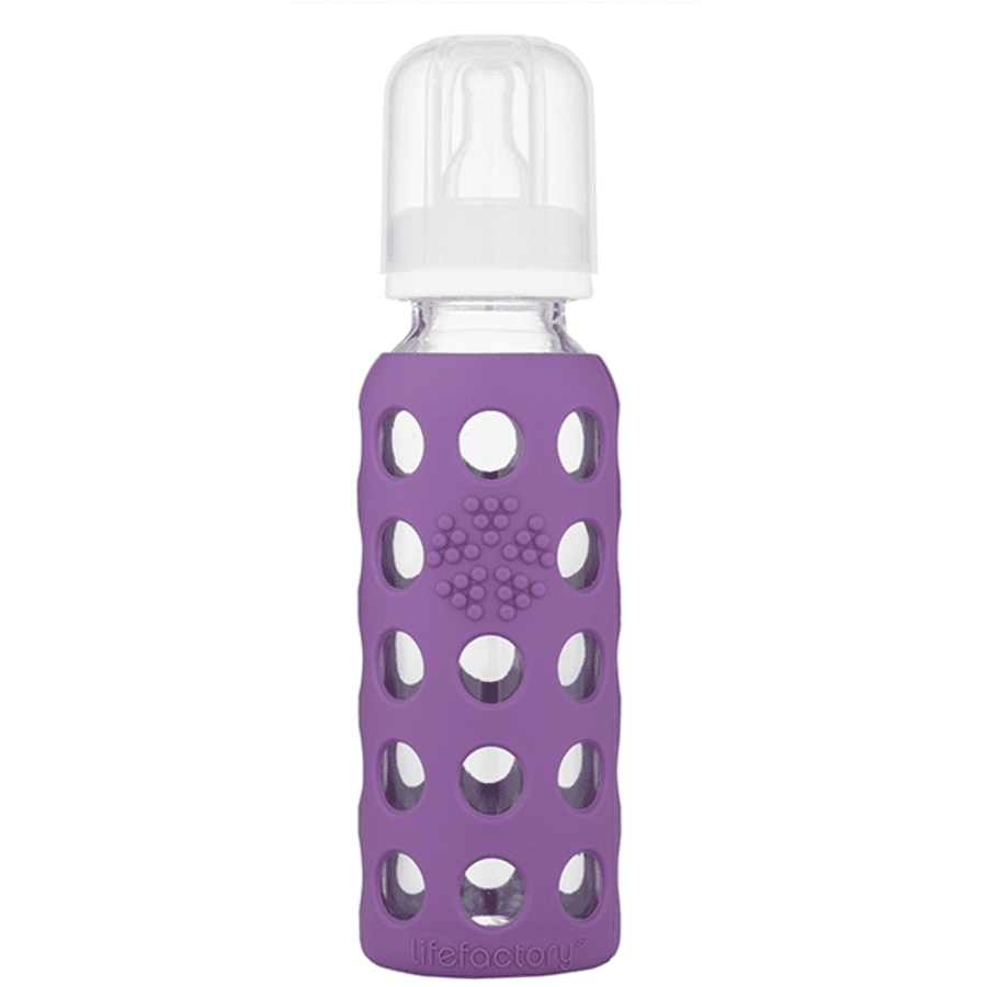 lifefactory Babyflasche aus Glas in grape 250 ml 