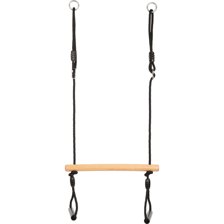 small foot ® Huśtawka trapezowa z kółkami gimnastycznymi Black Line