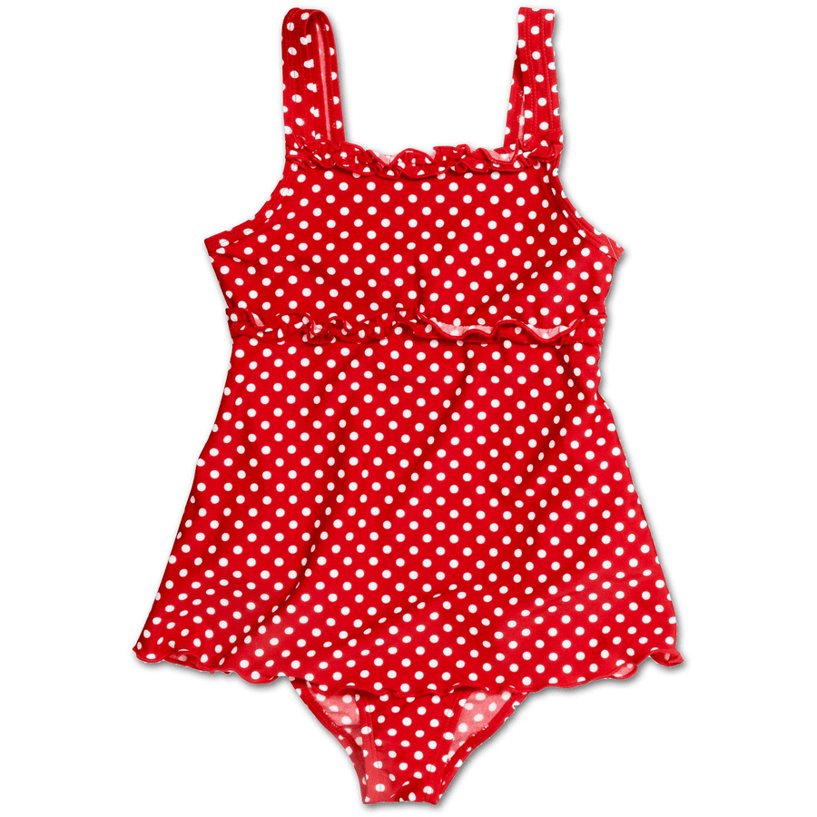 Playshoes UV-Schutz Badeanzug mit Rock Punkte rot