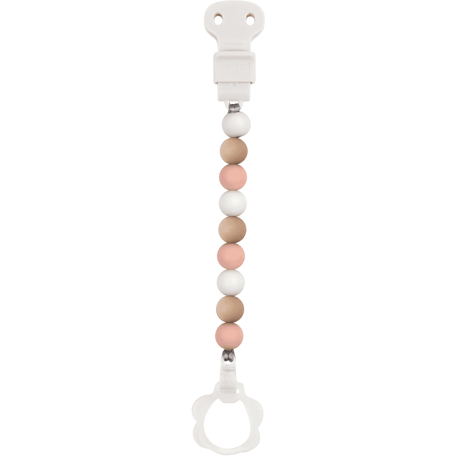 Nattou Attache-tétine rose/blanc/beige