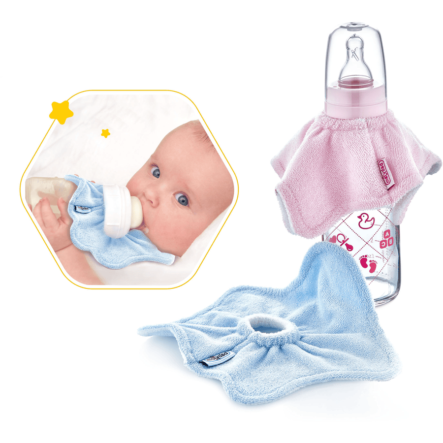 babyJem Drop smekke for babyflasker blå