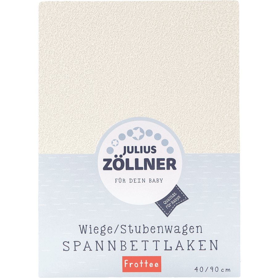 JULIUS ZÖLLNER Drap housse de berceau éponge écru 40x90 cm