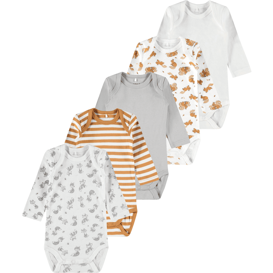 name it Body 5-pack Grå Melange