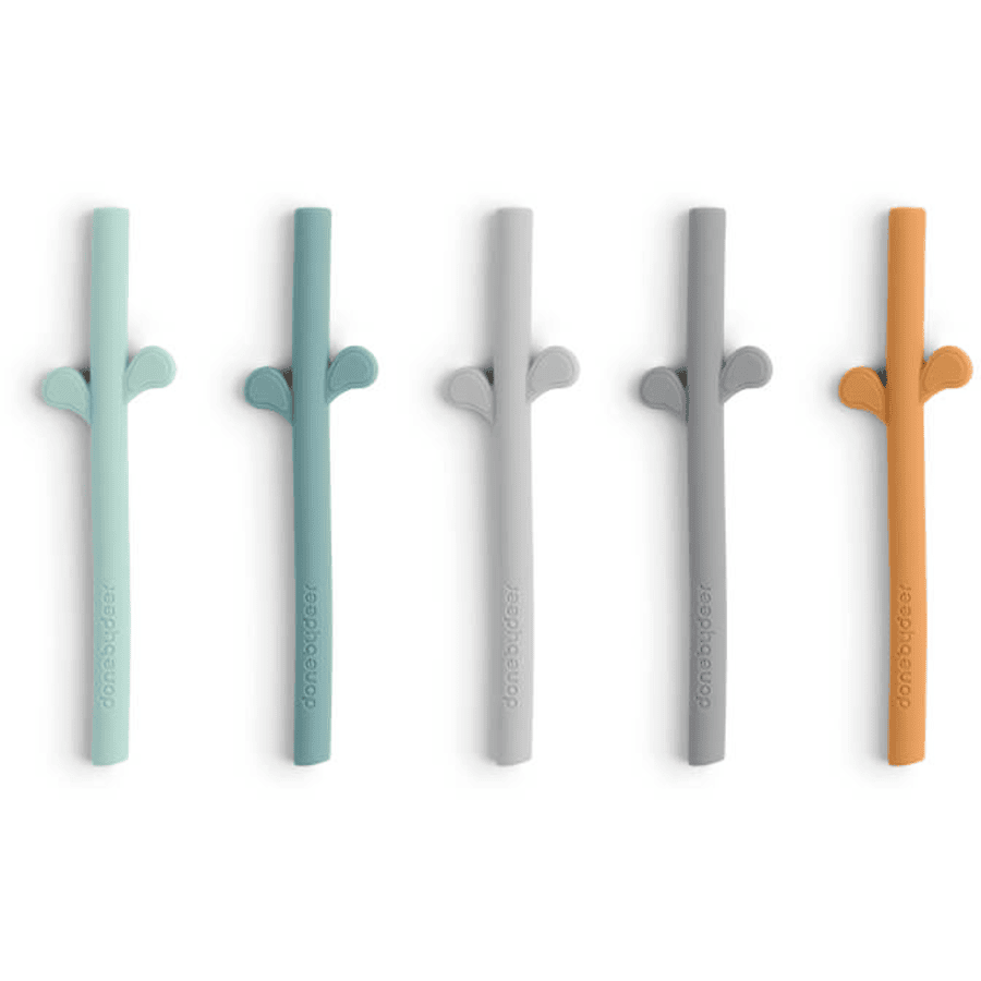 Done by Deer ™ Peekaboo Straw 5-Pack Color Mix Azul