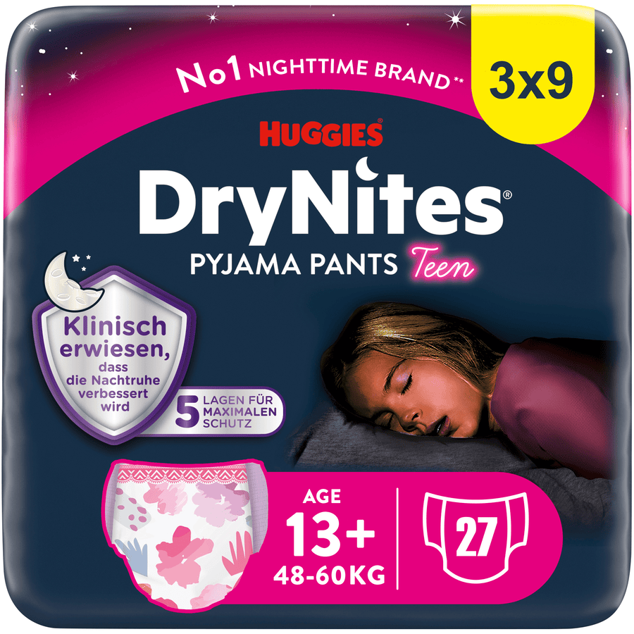 Huggies DryNites natbleer til piger på 13 år og derover 3 x 9 stk.