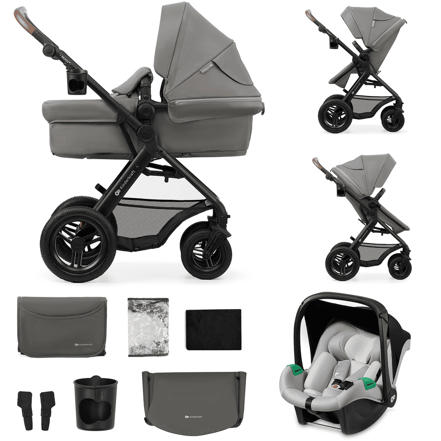 Kinderkraft Light Kočárek 3v1 MOOV 2 Air Grey