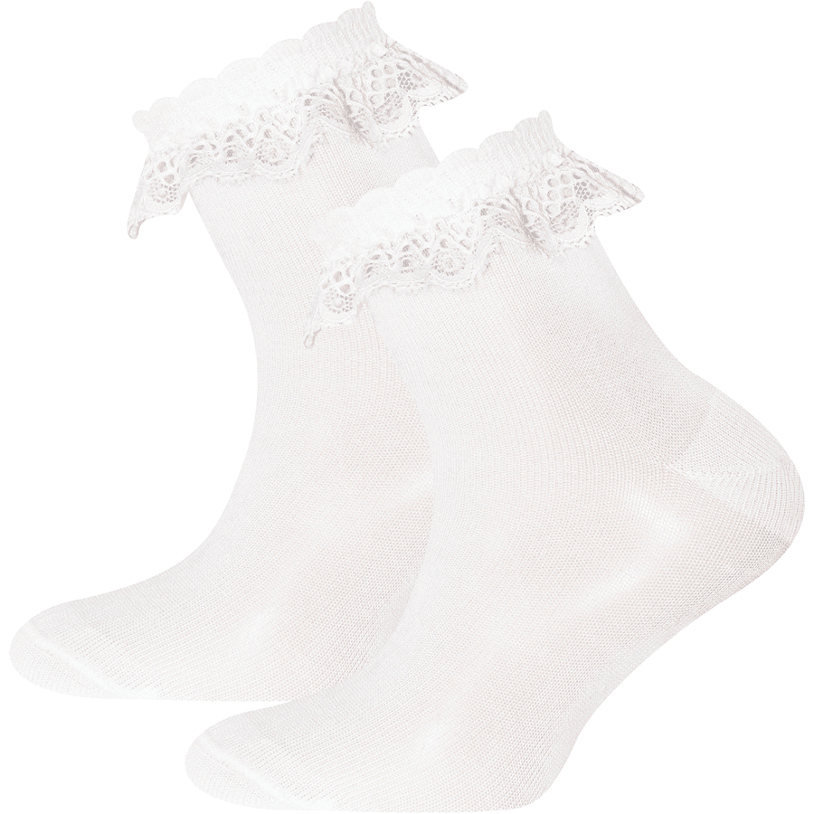 Ewers Skarpetki dziecięce Twin Pack Lace White