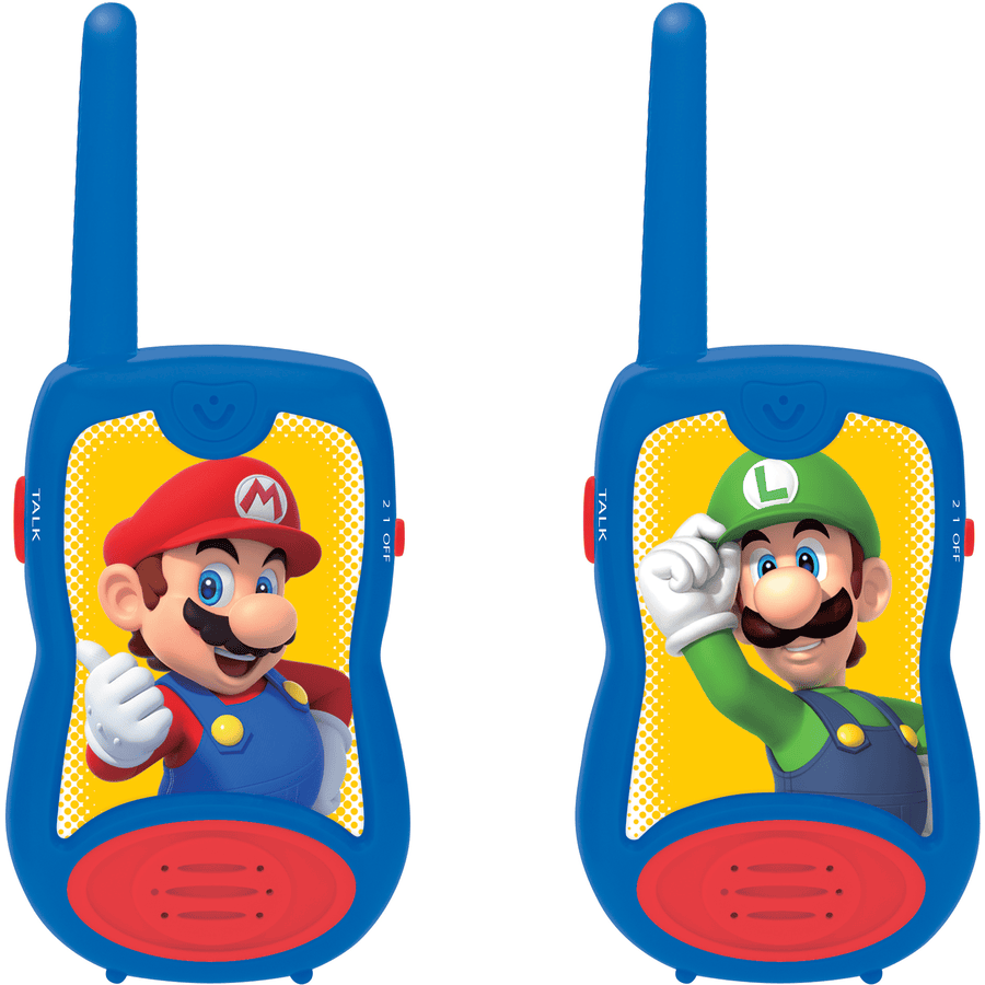 LEXIBOOK Super Mario Walkie-Talkies bis zu 200 Meter Reichweite mit Gürtelclip