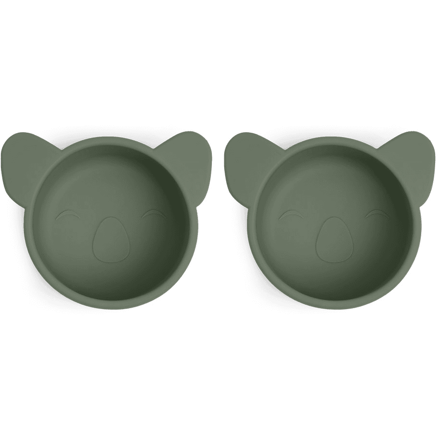 nuuroo Bol enfant koala rose silicone Dusty Green lot de 2