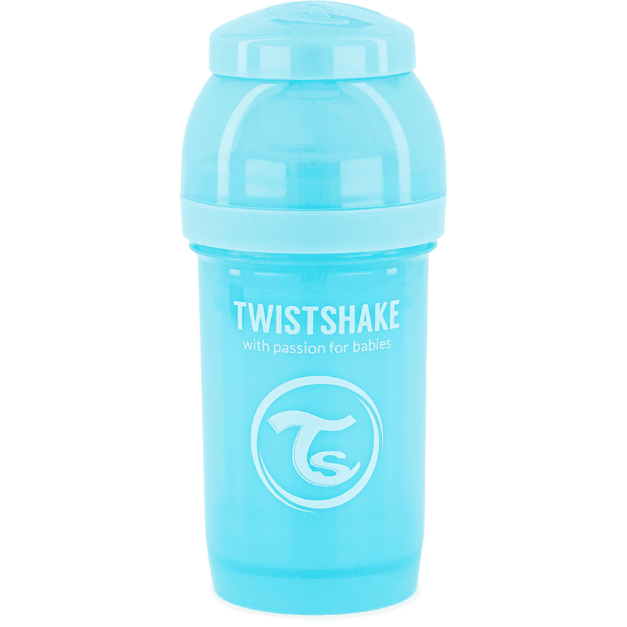 TWIST SHAKE  Dětská láhev proti kolice 180 ml pastelově modrá