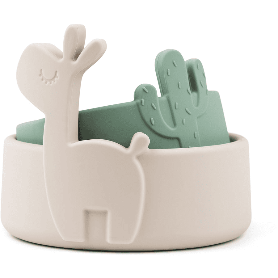 Done by Deer ™ Silicone Bowl 2 Pack Lalee sand / Groen