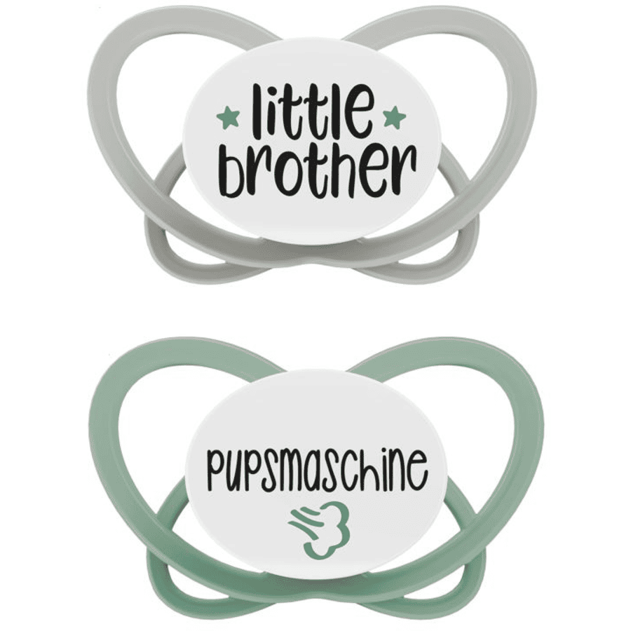 nip® Schnuller My Butterfly Green Special Edition, Größe 2 (5-18 Monate), little brother / Pupsmaschine