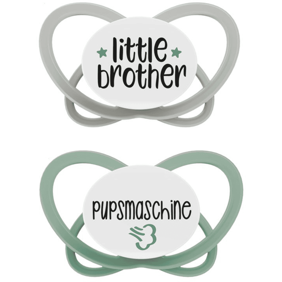nip ® Soother My Butterfly Green Special Edition, storlek 2 (5-18 månader), little bror / pruttmaskin