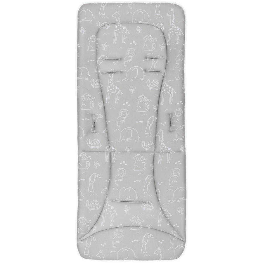 fillikid Matelas pour poussette réversible jersey 30x73 cm safari gris