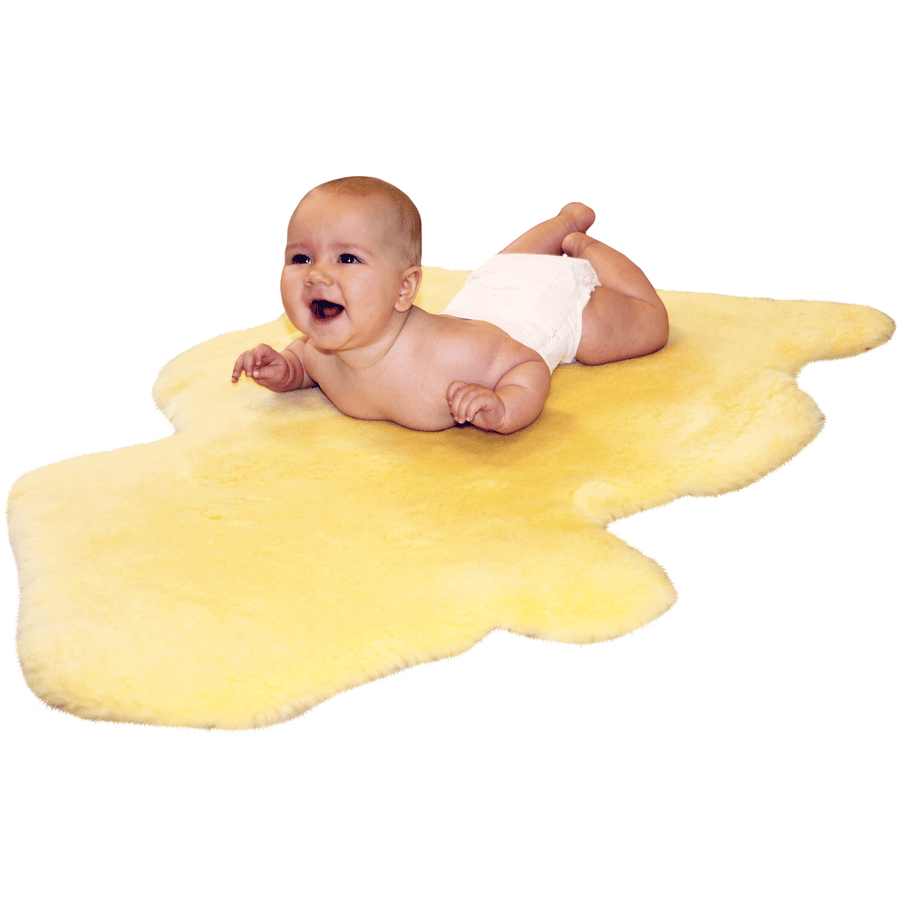 HEITMANN Baby lammeskind guld-beige, 90-100cm, naturlig form i et stykke