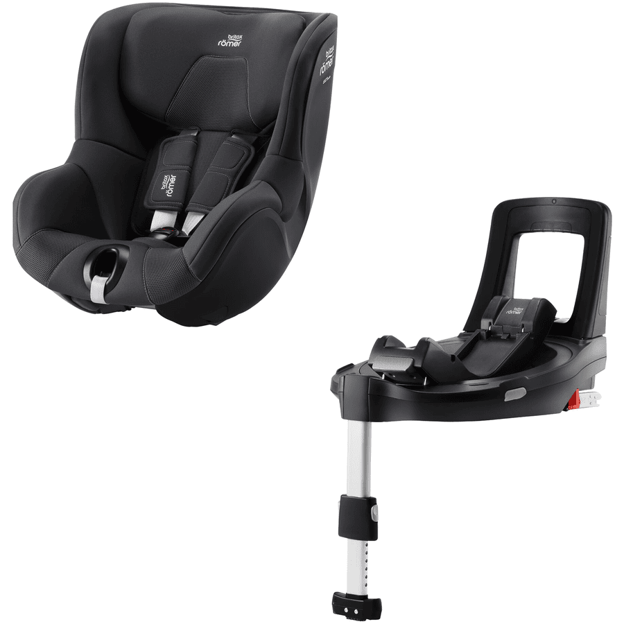 Britax Römer Seggiolino auto Reboarder Dualfix 3 i-Size Fossil Grey con Base Flex iSENSE