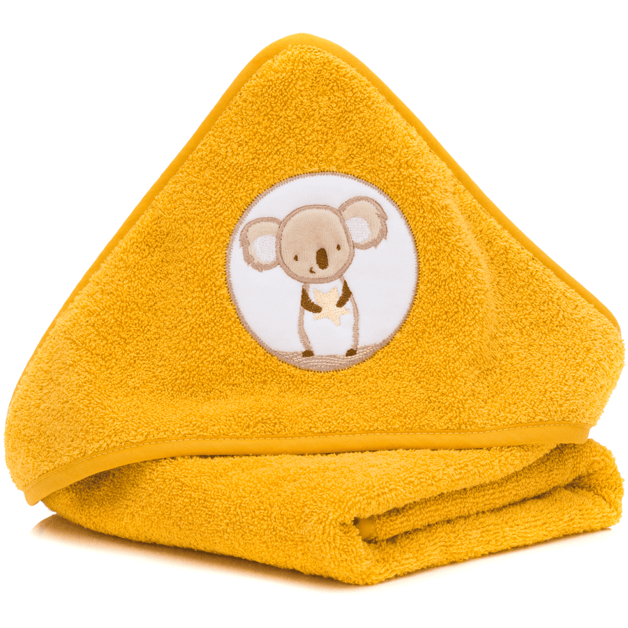  fillikid  Badehåndklæde med hætte Koala honning 75x75 cm