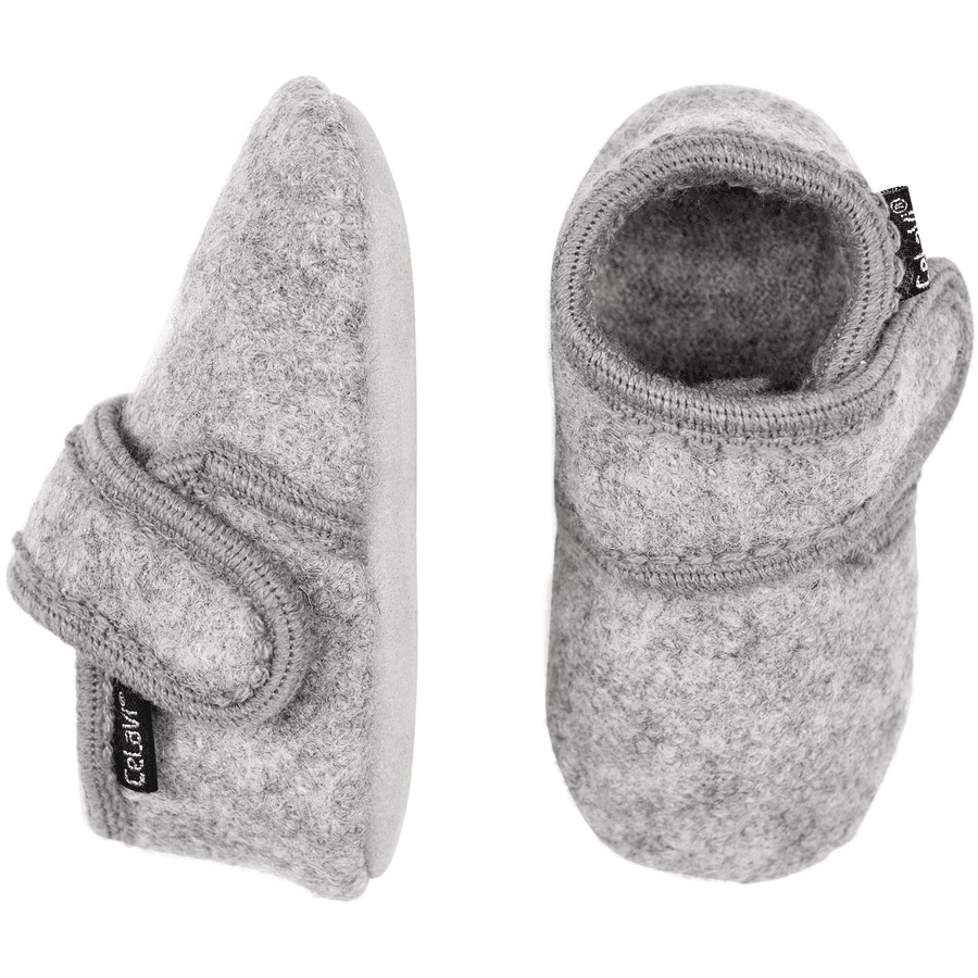 CeLaVi Pantofole in lana grigio melange
